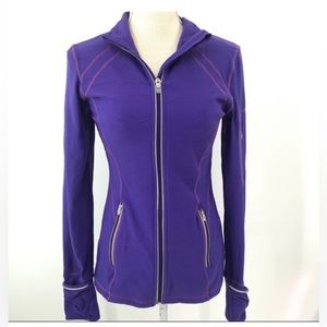 Kirkland Signature Workout Athletic and Reflective Purple Jacket Sweatshirt Sz S